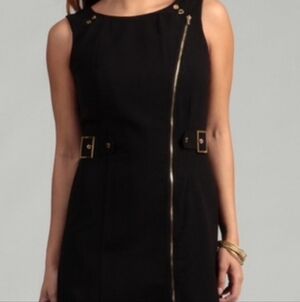 Calvin Klein Black Dress with Gold Accents